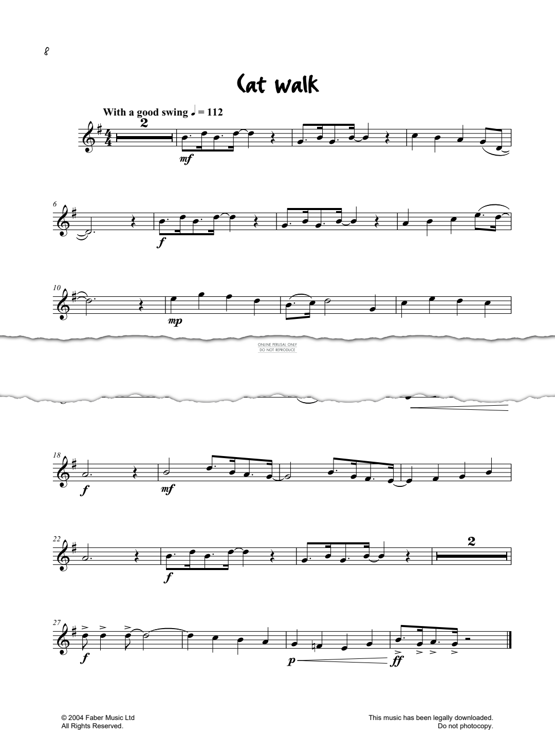 Product gallery: Page 1 of 1 Cat Walk (from 'Really Easy Jazzin' About'), Pam Wedgwood