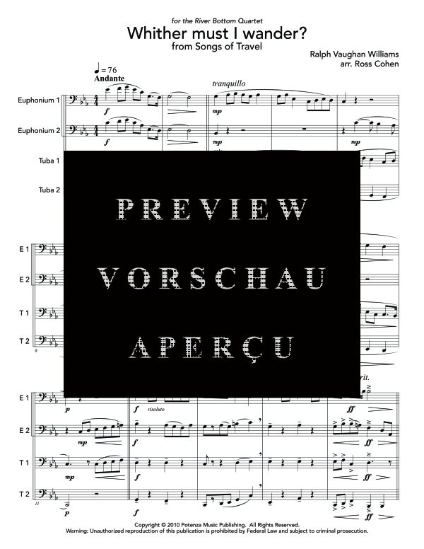 Product gallery: Page 5 of 11 Whither Must I Wander?, , (Tuba Quartett EETT)