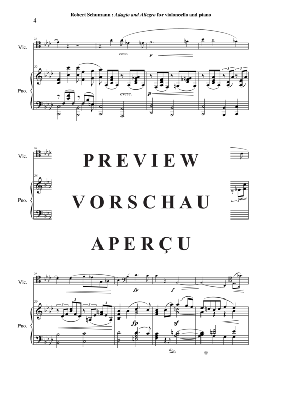 Product gallery: Page 5 of 21 Adagio et Allegro, Opus 70 , , (Cello + Klavier)