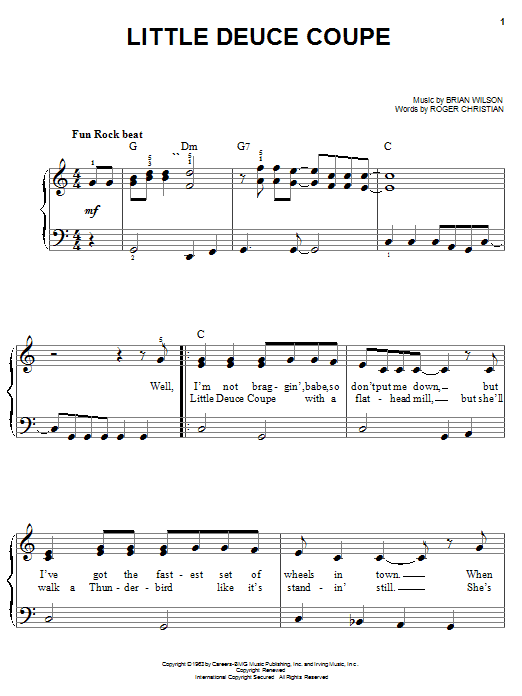Produktgalerie: Seite 1 von 1 Little Deuce Coupe, The Beach Boys, Klavier
