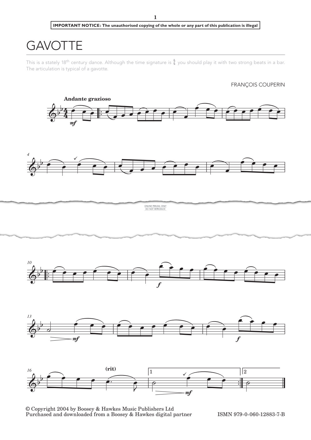 gallery: Gavotte, Francois Couperin, Klavier, Oboe