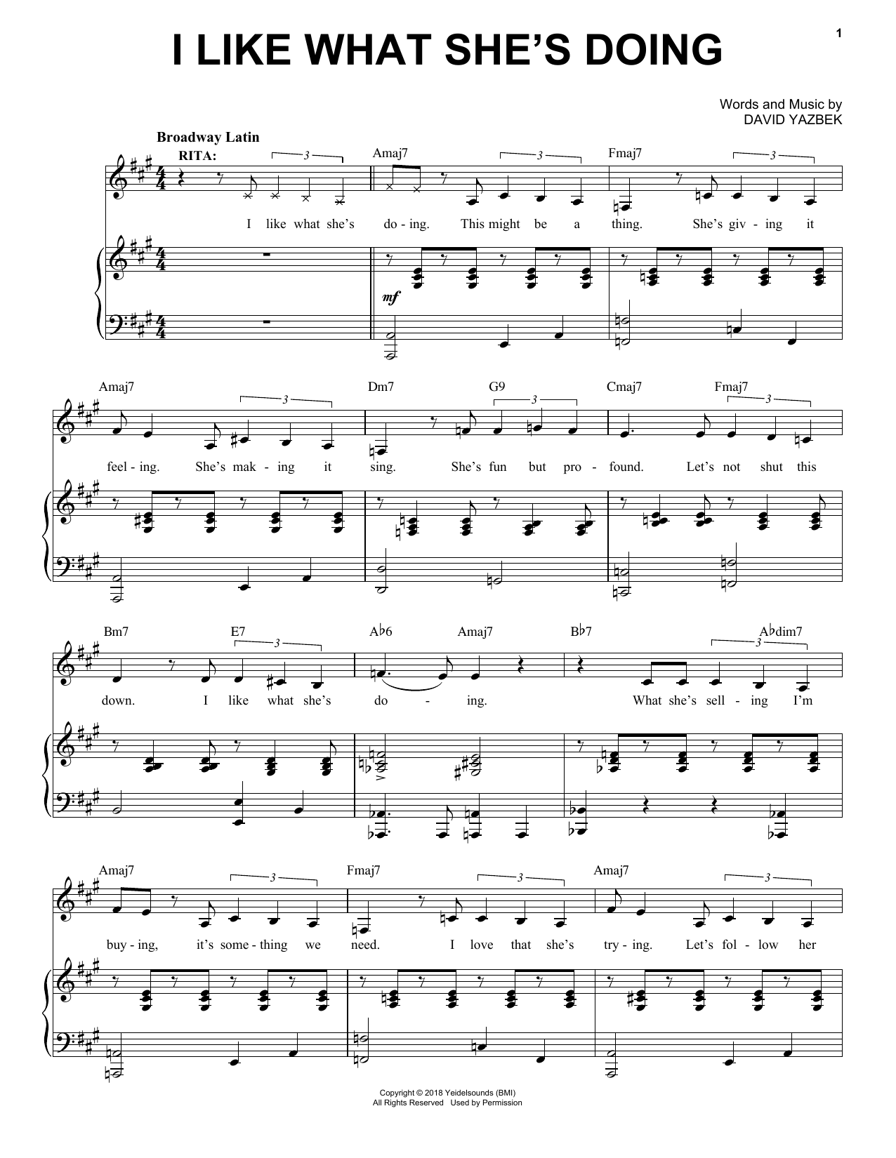 Produktbild zu: I Like What She's Doing (from the musical Tootsie)
