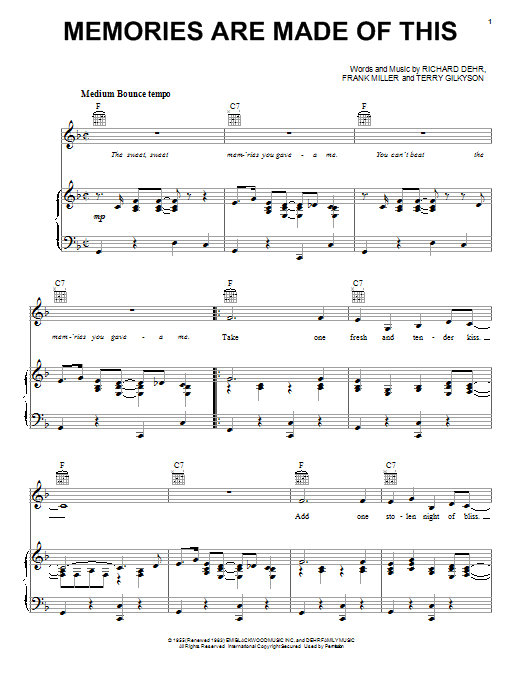 Produktgalerie: Seite 1 von 1 Memories Are Made Of This, Dean Martin, Gesang, Gitarre, Klavier