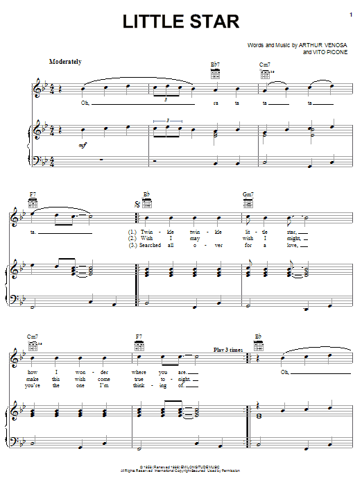 Produktgalerie: Seite 1 von 1 Little Star, The Elegants, Gesang, Gitarre, Klavier