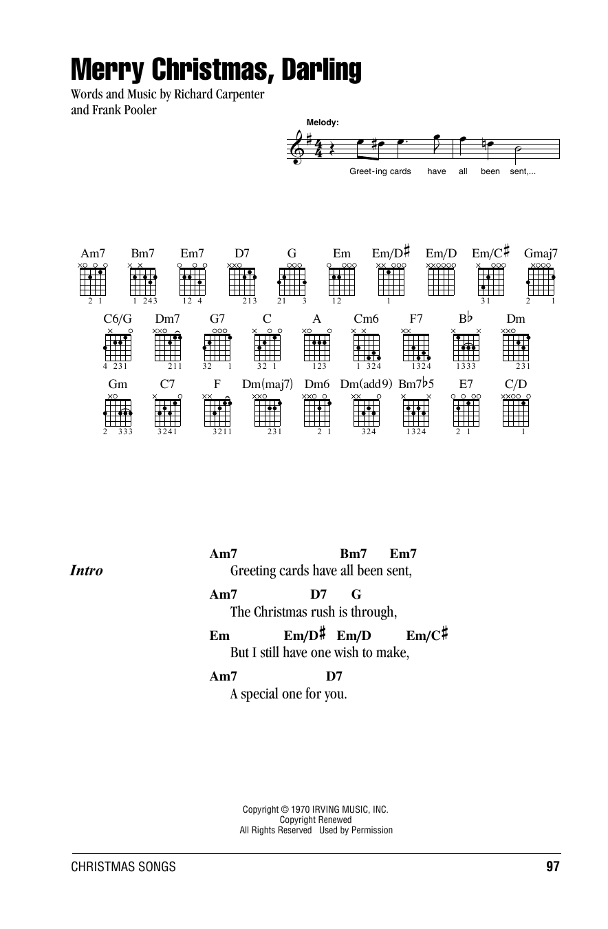 Product gallery: Page 1 of 1 Merry Christmas, Darling, Carpenters