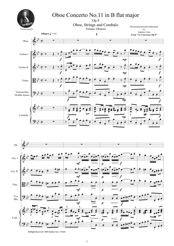 Produktbild zu: Concerto No.11 in B-Dur Op.9Tomaso Albinoni