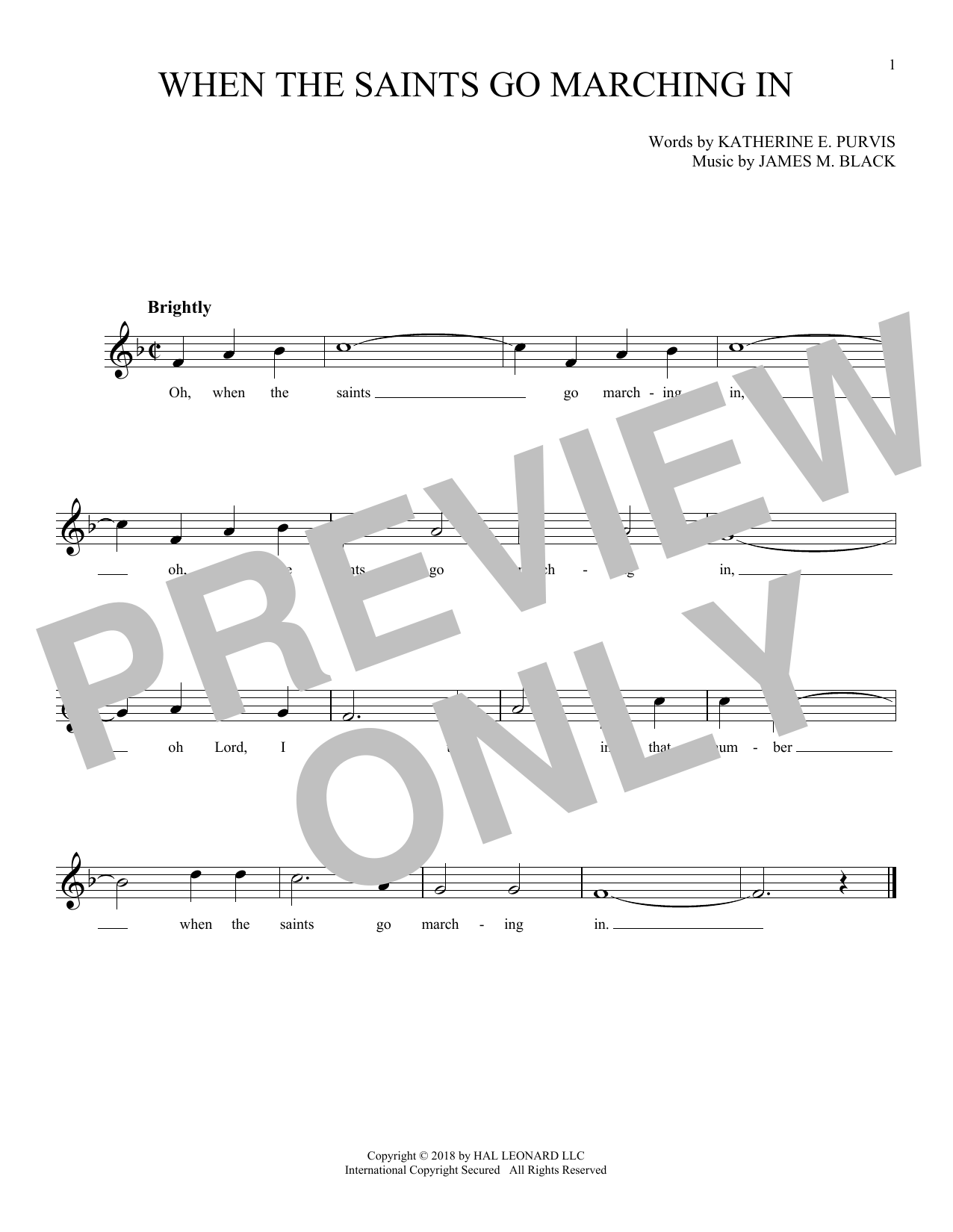 Product gallery: Page 1 of 1 When The Saints Go Marching In, James M. Black