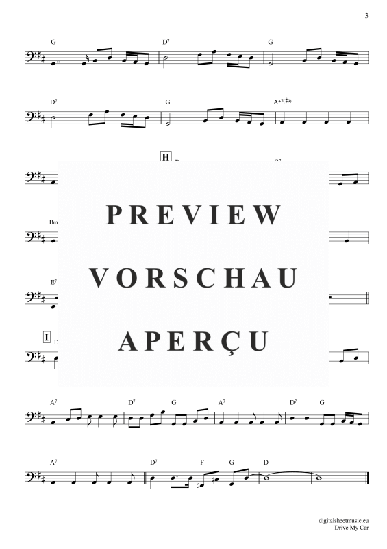 gallery: Drive My Car, Beatles, The, E-Bass