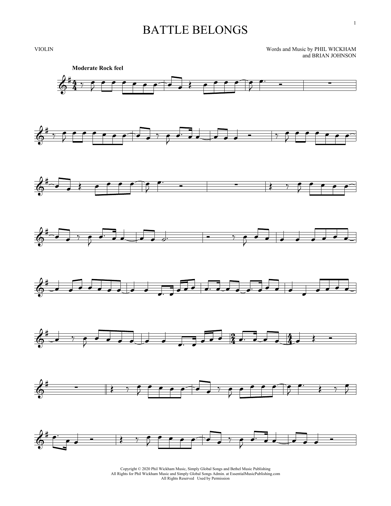 Product gallery: Page 1 of 1 Battle Belongs, Phil Wickham