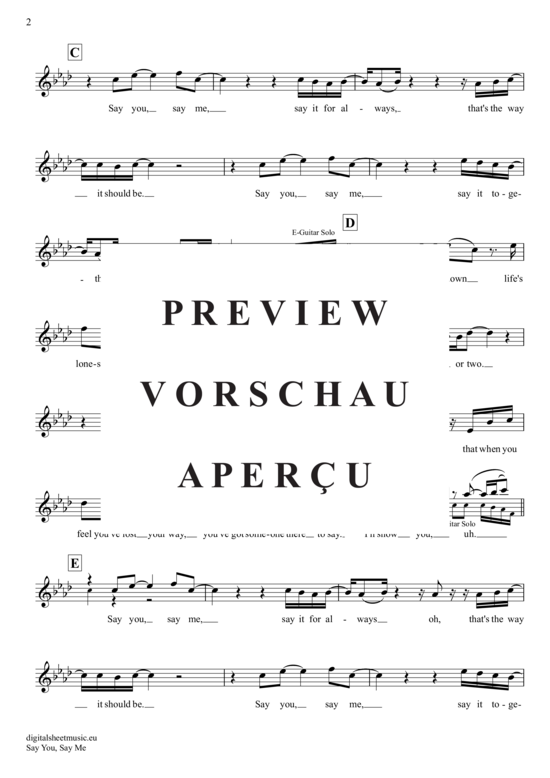 Produktgalerie: Seite 3 von 4 Say You, Say Me , Richie, Lionel, (Oboe)