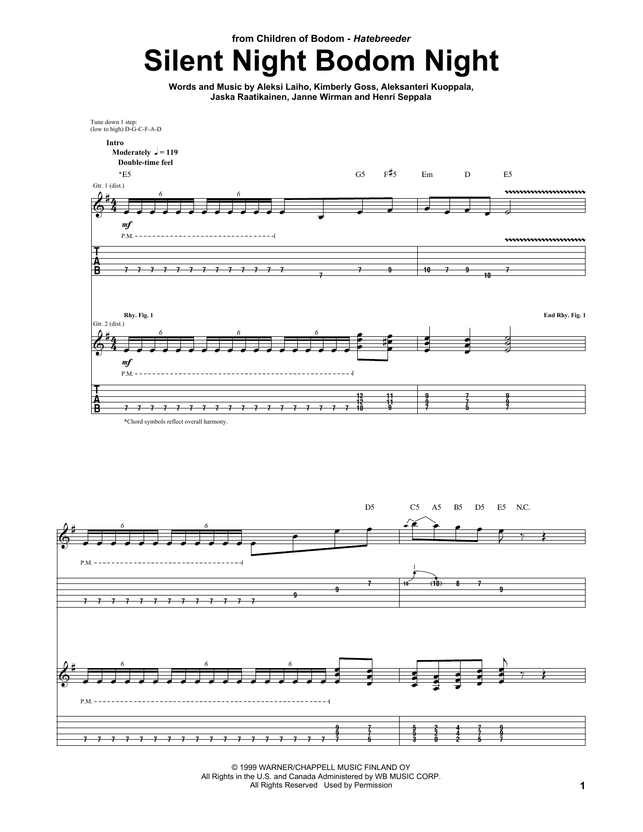 Produktgalerie: Seite 1 von 1 Silent Night Bodom Night, Children Of Bodom, Gitarre