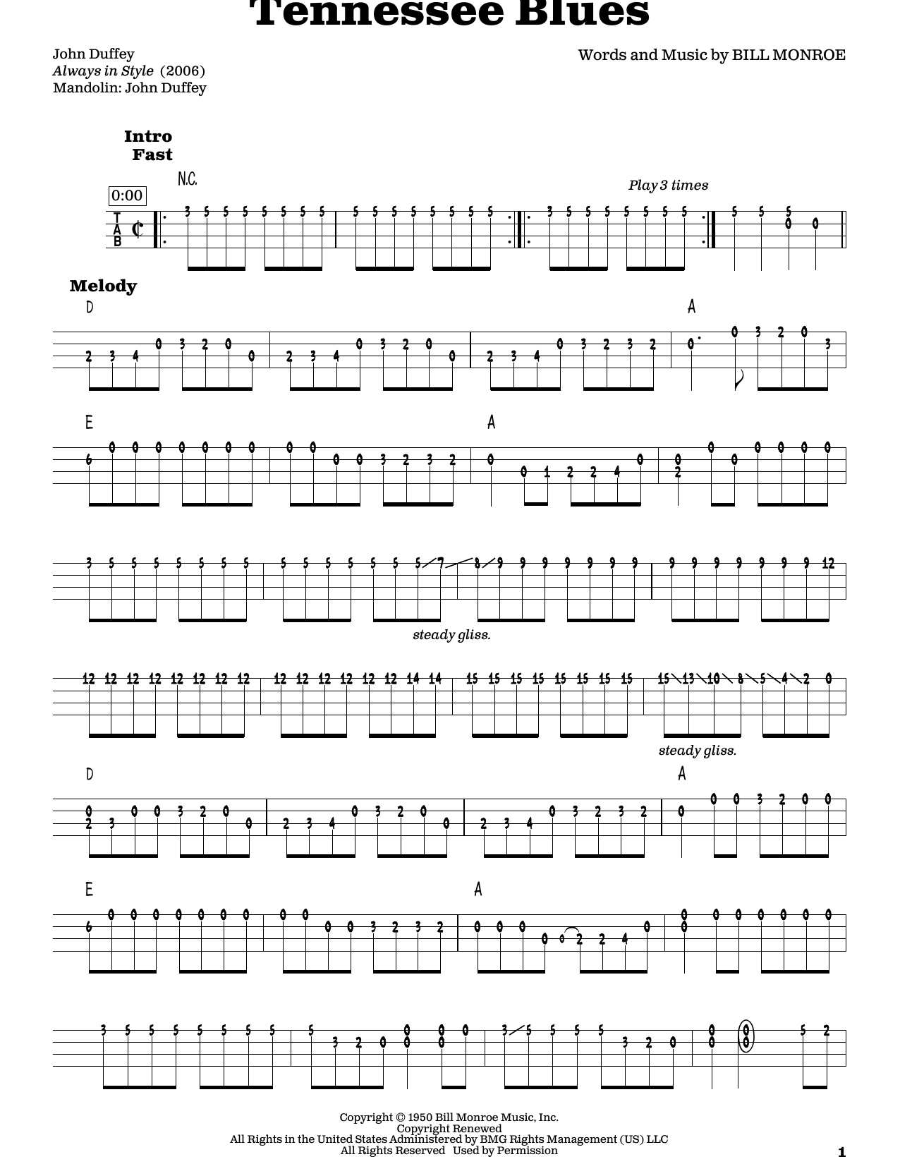 Produktgalerie: Seite 1 von 1 Tennessee Blues, Bill Monroe