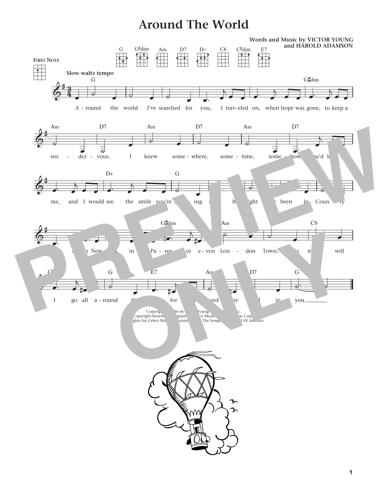 Product gallery: Page 1 of 1 Around The World (from The Daily Ukulele) (arr. Liz and Jim Beloff), Victor Young