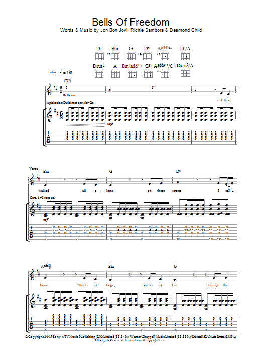 Produktgalerie: Seite 1 von 1 Bells Of Freedom, Bon Jovi, Gitarre