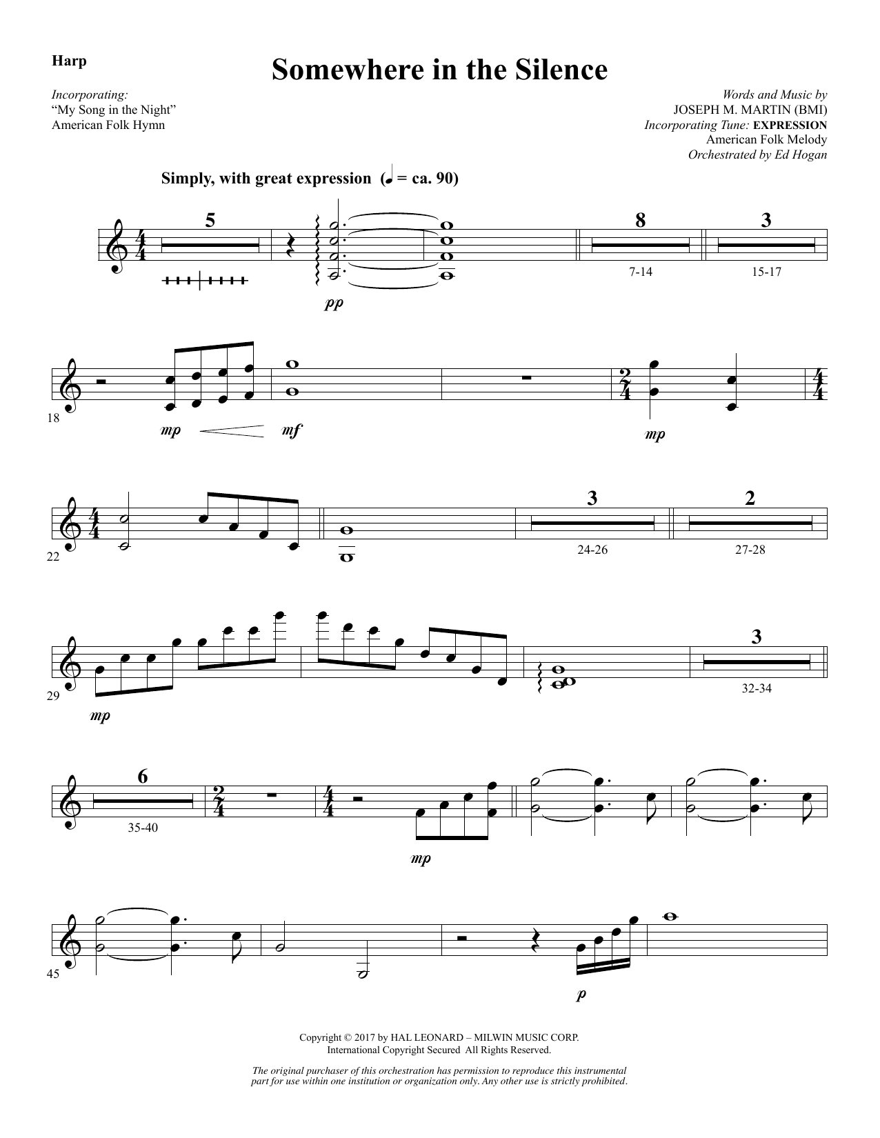 Produktbild zu: Somewhere in the Silence - Harp