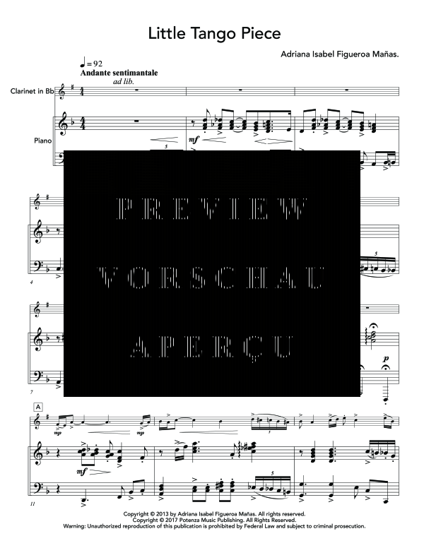 gallery: Little Tango Piece, , (Klarinette in B und Klavier)