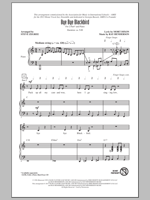 Produktbild zu: Bye Bye Blackbird