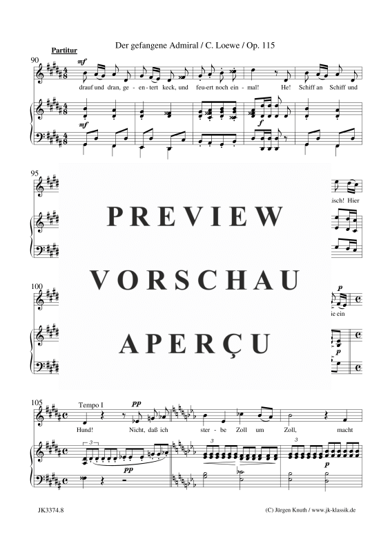 gallery: Der gefangene Admiral Op. 115, , Gesang + Klavier