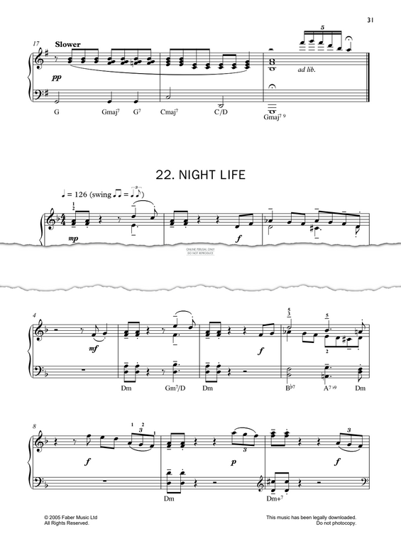 Produktgalerie: Seite 1 von 1 Night Life, John Kember, Klavier