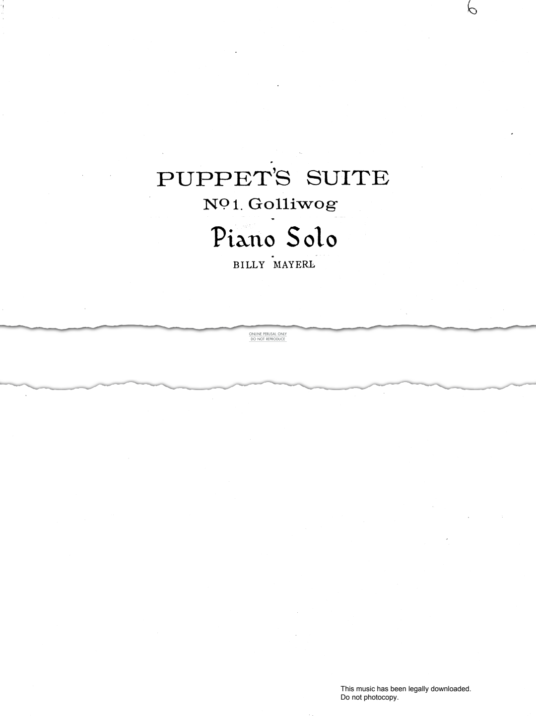 Product picture to: Golliwog (from 'Puppets Suite')