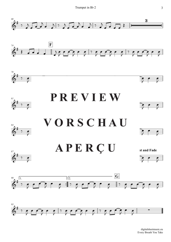 Produktgalerie: Seite 13 von 20 Every breath you take , Police, The, (Trompeten Trio + Klavier)