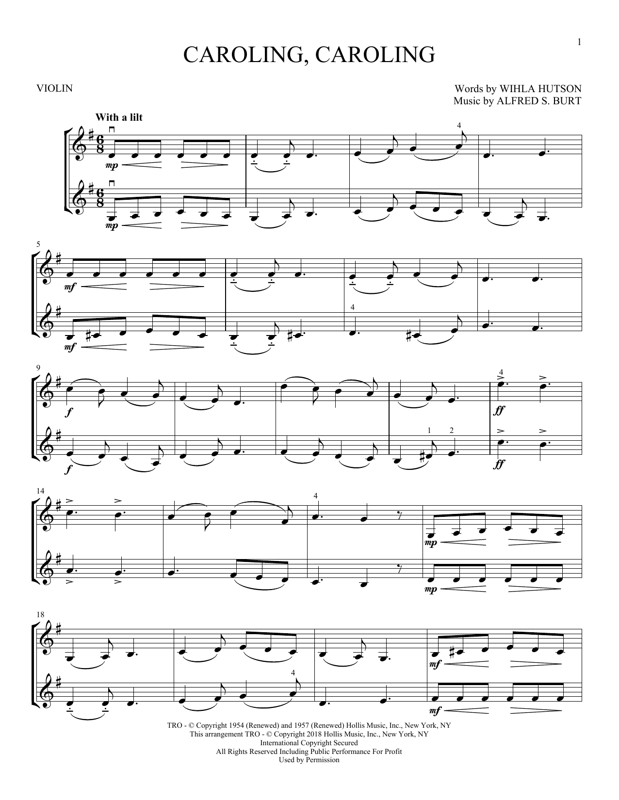 Product gallery: Page 1 of 1 Caroling, Caroling, Alfred Burt