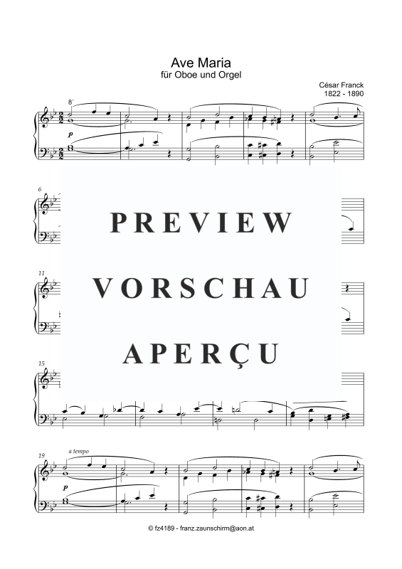 gallery: Ave Maria, , Oboe und Orgel