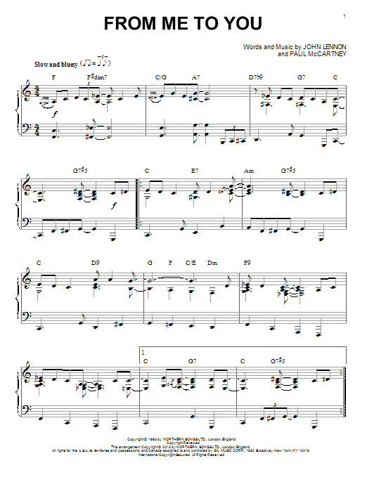 Produktbild zu: From Me To You [Jazz version] (arr. Brent Edstrom)