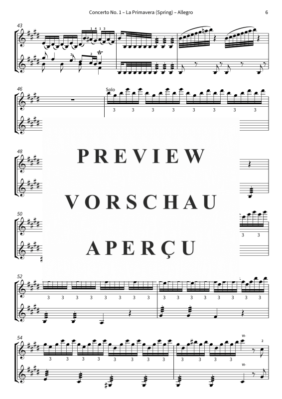 gallery: The Four Seasons - arranged for two violins, The Twiolins, (Geige)
