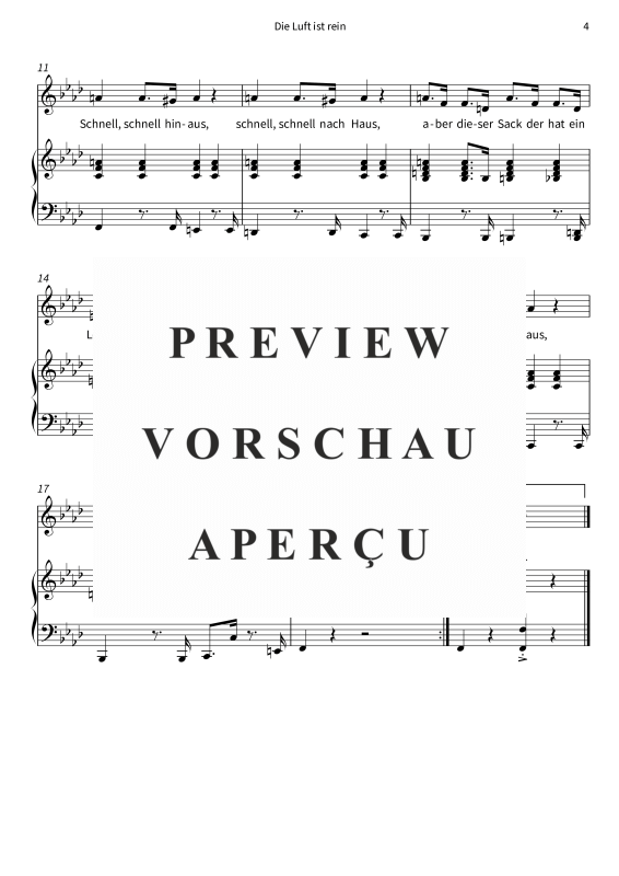 Produktgalerie: Seite 6 von 6 Die Luft ist rein, , Gesang und Klavier