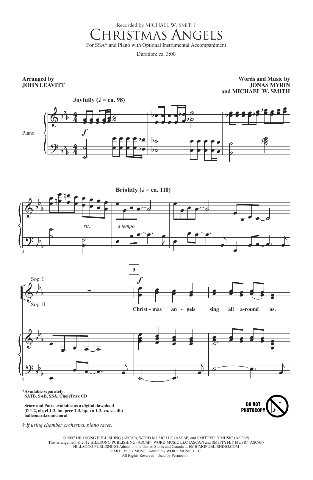 Produktgalerie: Seite 1 von 1 Christmas Angels (arr. John Leavitt), Michael W. Smith, Chor