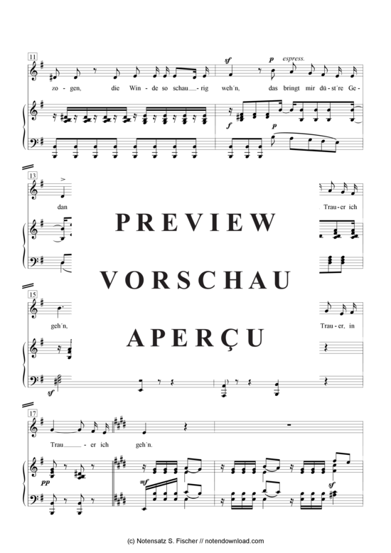 Product gallery: Page 3 of 7 Da lieg ich unter Bäumen , , Piano and Voice