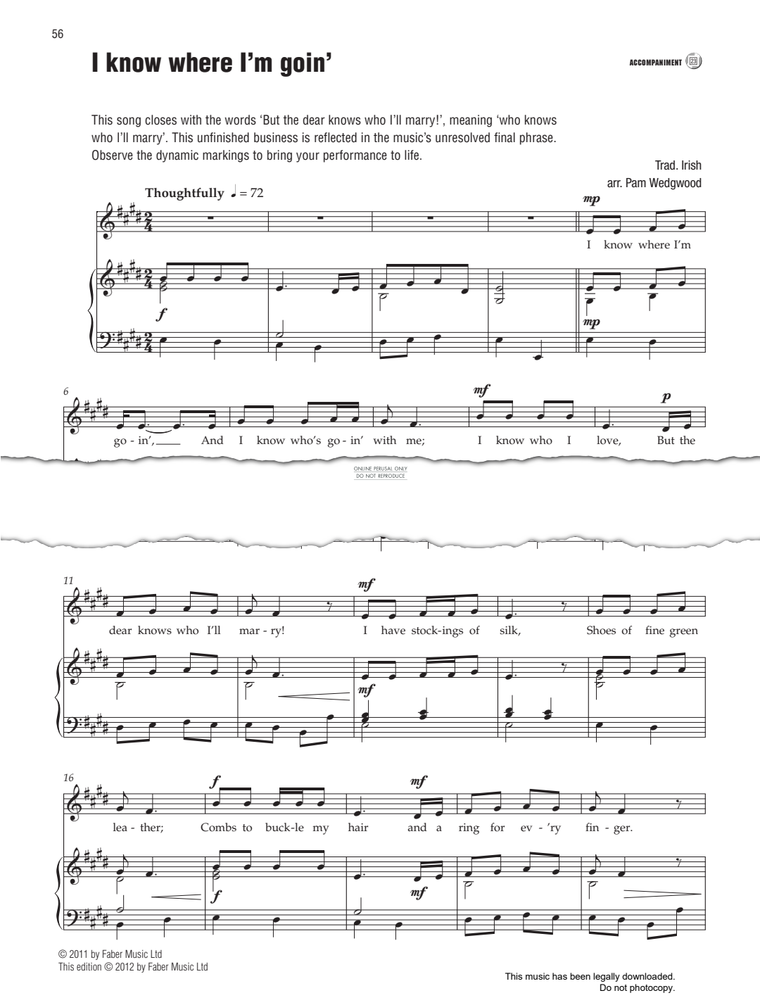 Product gallery: Page 1 of 1 I know where I'm goin', Irish Traditional