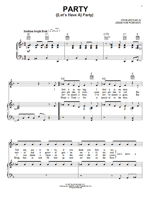 Produktgalerie: Seite 1 von 1 Party ((Let's Have A) Party), Elvis Presley, Gesang, Gitarre, Klavier