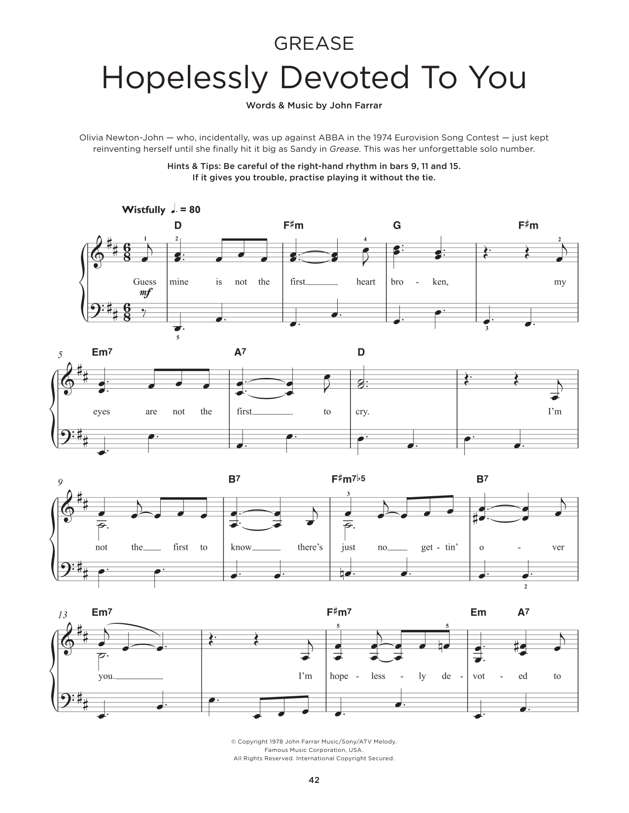 Produktbild zu: Hopelessly Devoted To You (from Grease)