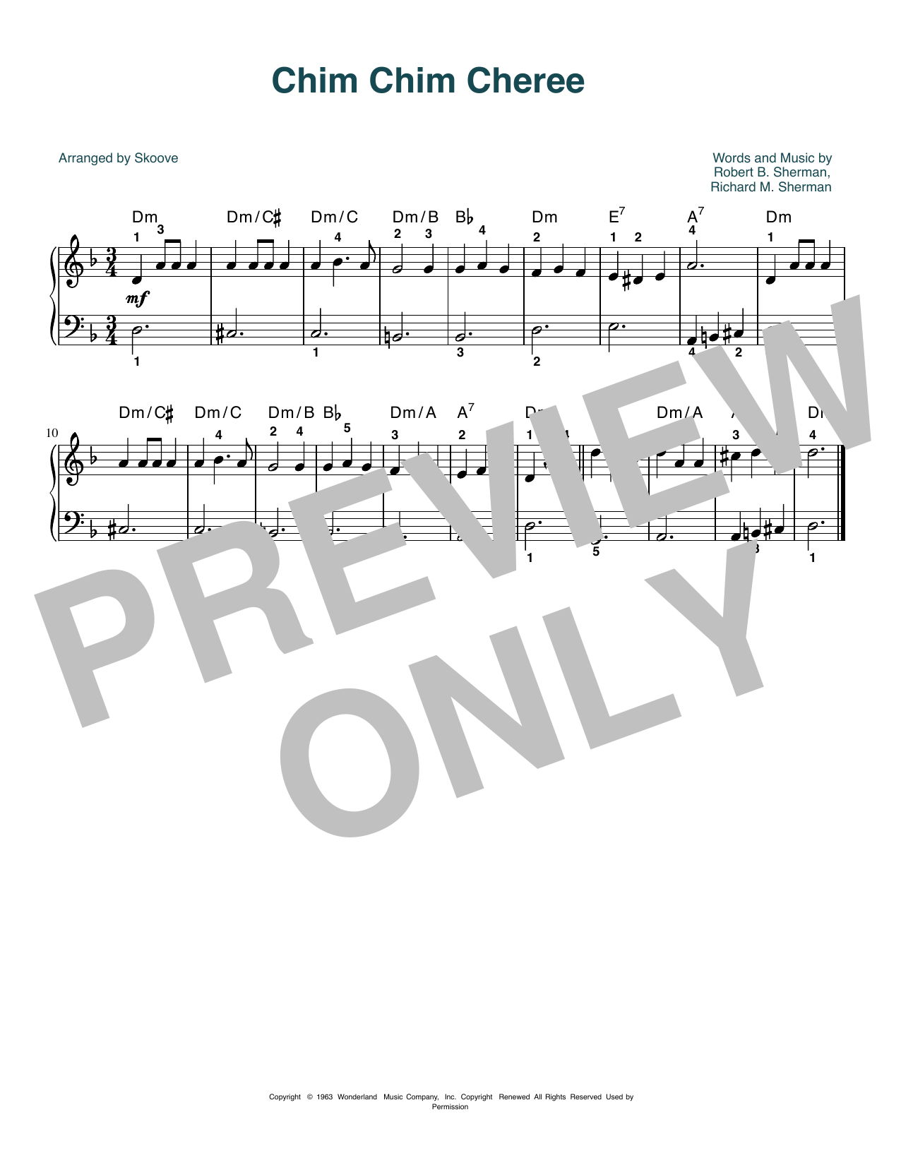 Produktbild zu: Chim Chim Cher-ee (from Mary Poppins) (arr. Skoove)