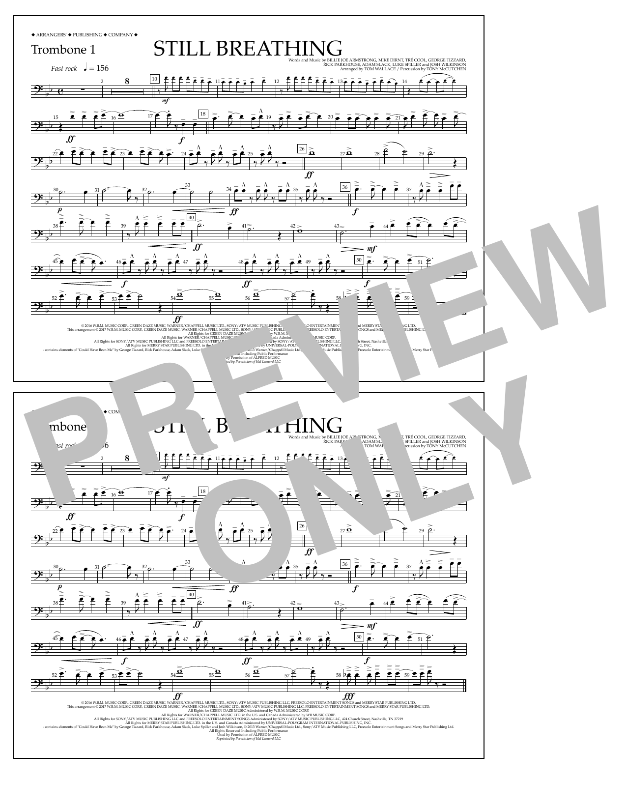 Product picture to: Still Breathing - Trombone 1
