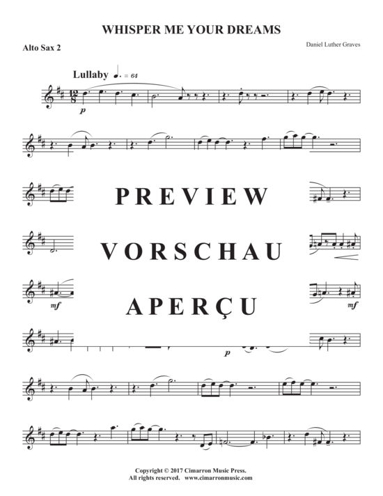 Product gallery: Page 10 of 17 Whisper Me Your Dreams , , (Saxophone Quintet AATTB)