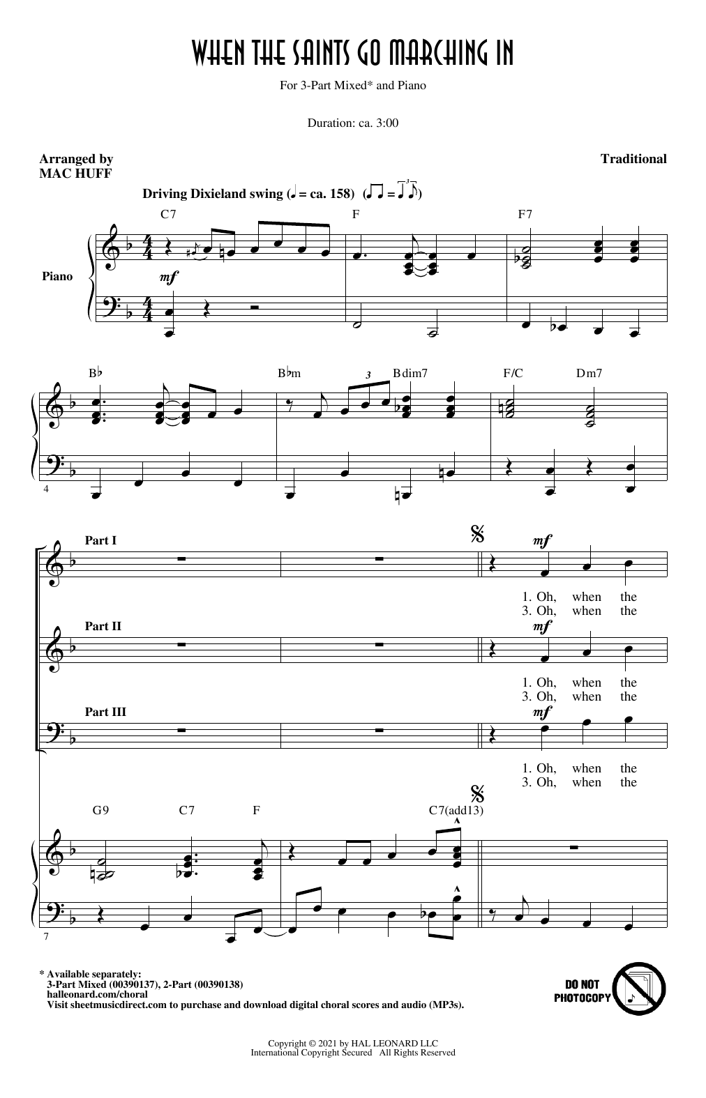 Product gallery: Page 1 of 1 When The Saints Go Marching In (arr. Mac Huff), Traditional