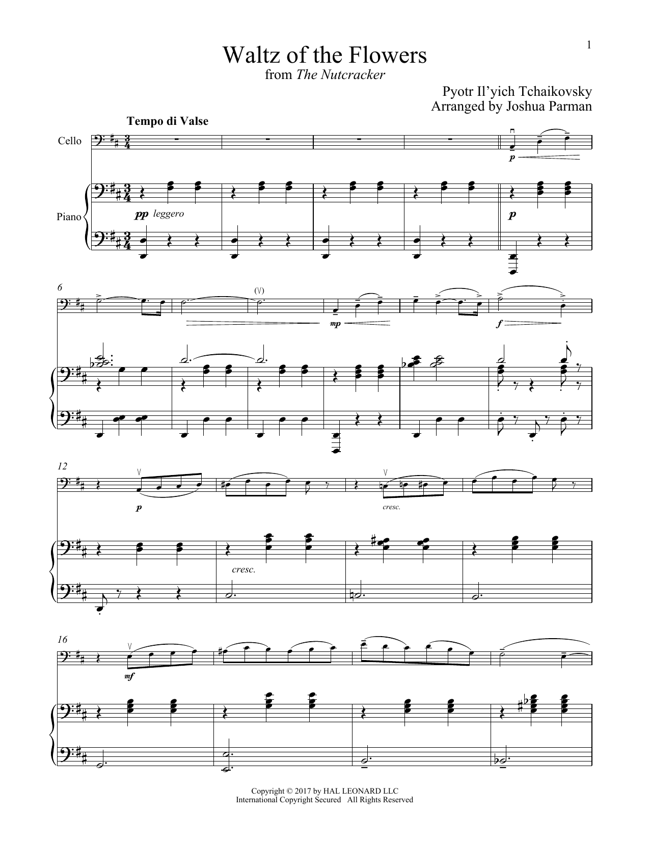 Produktgalerie: Seite 1 von 1 Waltz Of The Flowers, Pyotr Il'yich Tchaikovsky, Klavier, Violoncello
