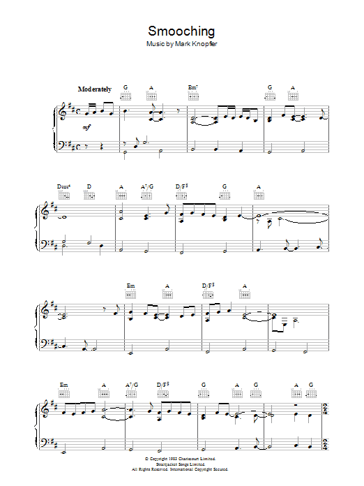 Produktgalerie: Seite 1 von 1 Smooching (from Local Hero), Mark Knopfler, Klavier