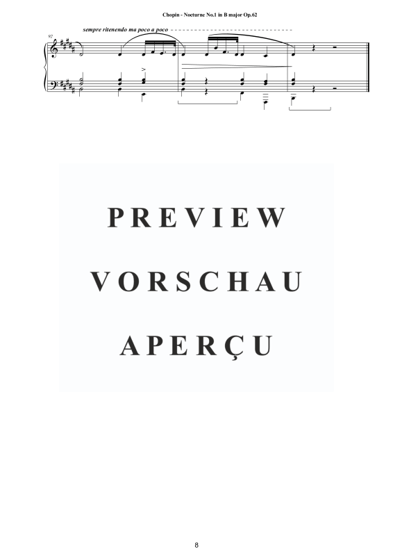 Product gallery: Page 9 of 9 Nocturne No. 1 in B major Op. 62, , Solo Piano