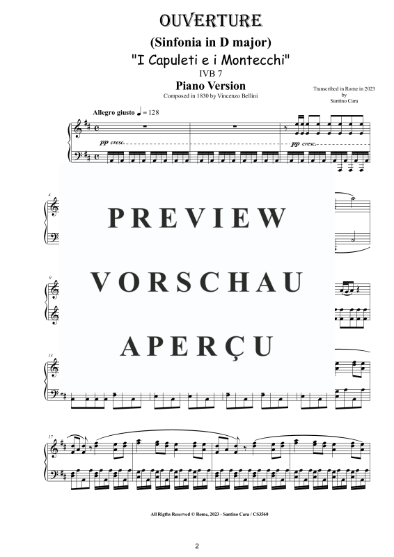 Produktgalerie: Seite 3 von 10 Ouverture (Sinfonia) (I Capuleti e i Montecchi), , Klavier Solo