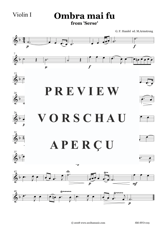 Produktgalerie: Seite 10 von 11 Ombra mai fu aus Serse, , Solo Gesang und Orchester