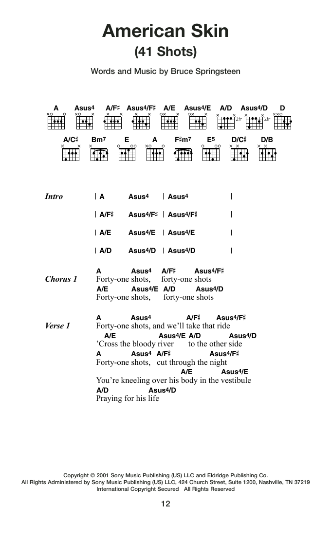 Produktgalerie: Seite 1 von 1 American Skin (41 Shots), Bruce Springsteen, Gitarre