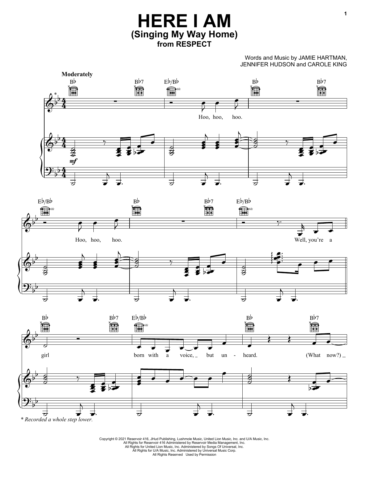 Product picture to: Here I Am (Singing My Way Home) (from Respect)