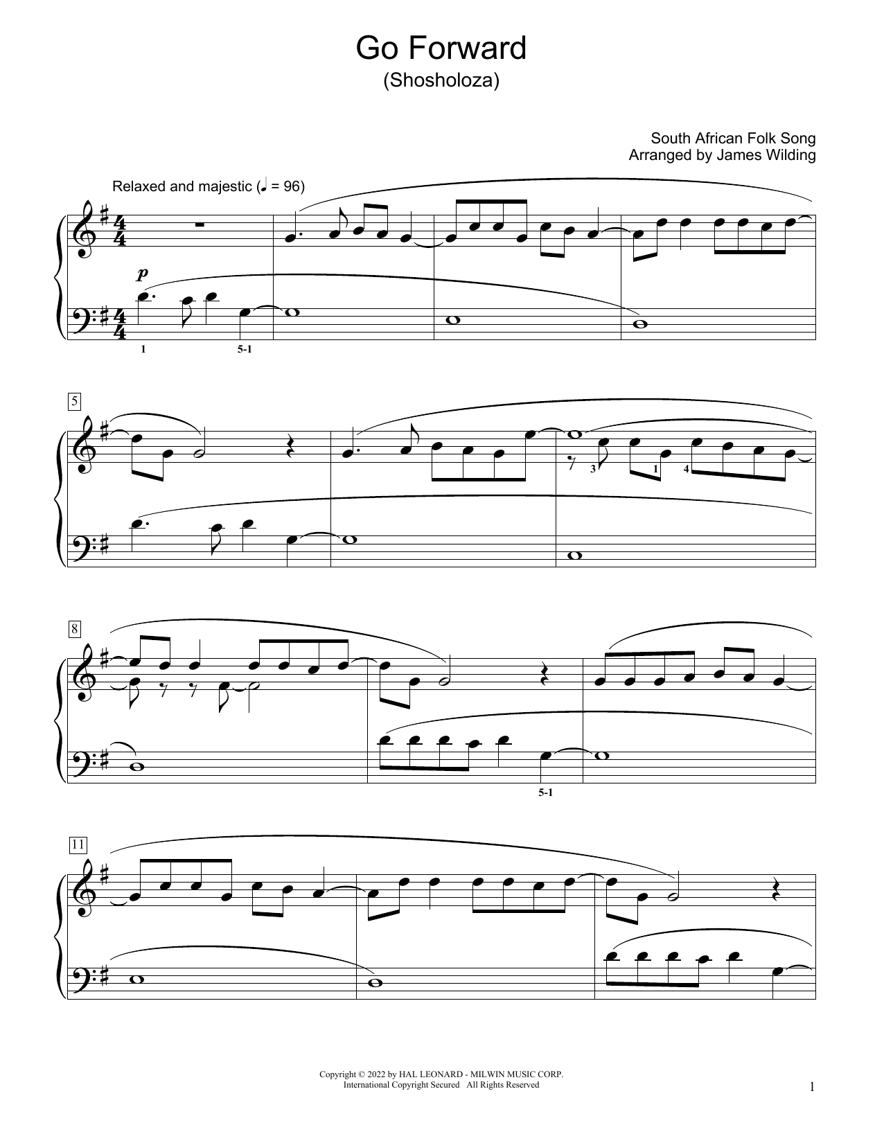 Produktbild zu: Go Forward (Shosholoza) (arr. James Wilding)