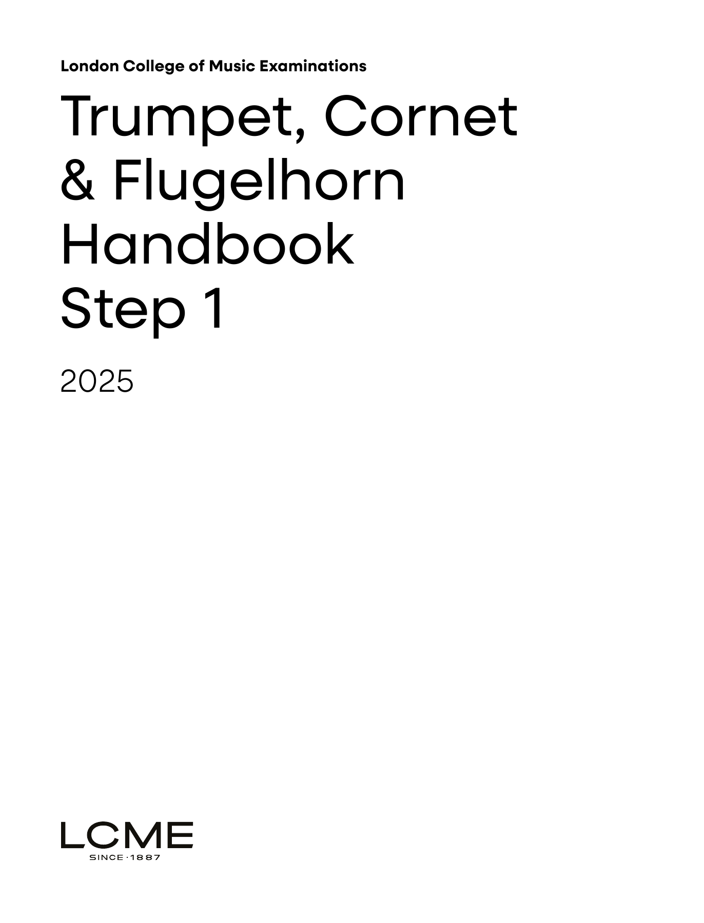 Produktgalerie: Seite 1 von 1 LCME Trumpet, Cornet & Flugelhorn Handbook 2025: Step 1, LCME, Horn, Klavier