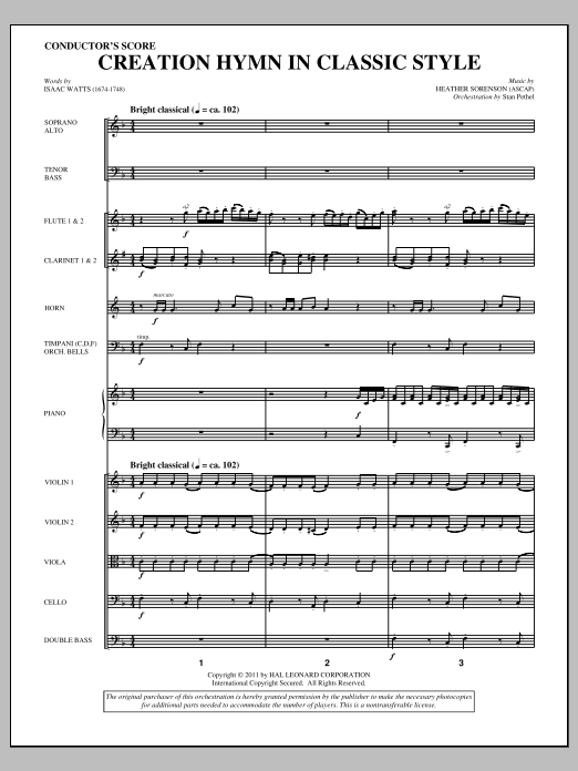 Product picture to: Creation Hymn In Classic Style - Score
