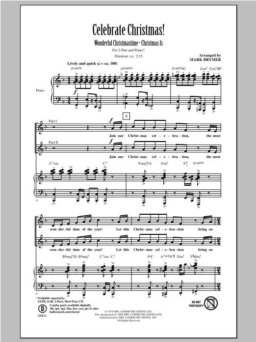 Product gallery: Page 1 of 1 Celebrate Christmas! (Medley), Mark Brymer